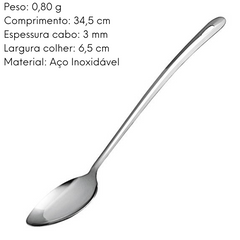 Colher de Arroz Curve 34cm em Aço Inox Hercules