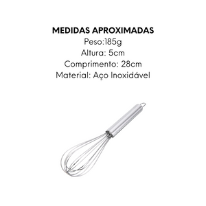 Batedor de Ovos em Aço Inox Hércules Hercules