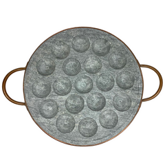 Provolera Pedra Sabão 19 Furos Alça Cobre Val Pedra Sabão