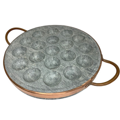 Provolera Pedra Sabão 19 Furos Alça Cobre Val Pedra Sabão