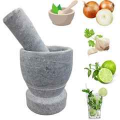 Pilão em Pedra Sabão M com Base Val Pedra Sabão