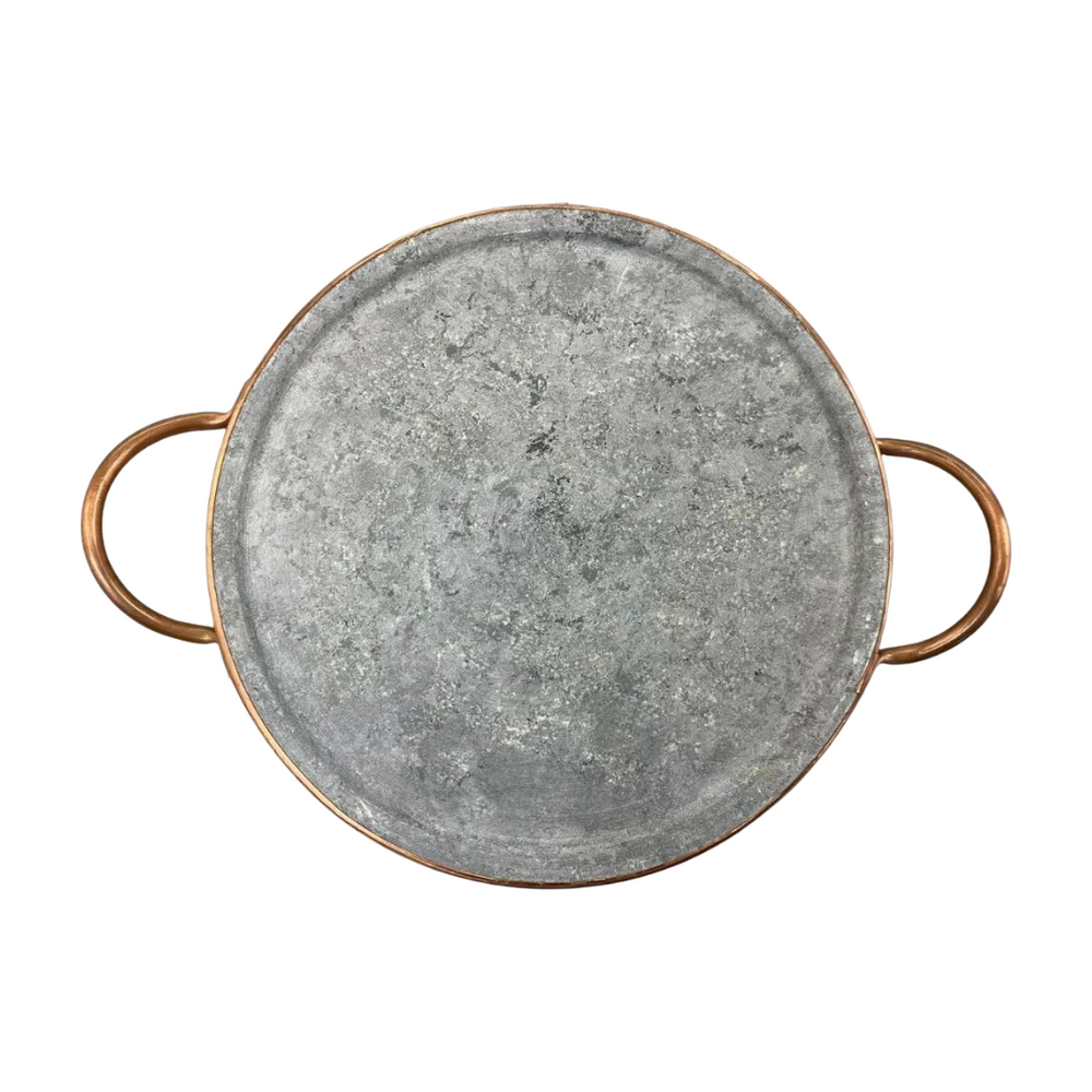 Forma Pedra Sabão Pizza Grelha Carne Alça em Cobre Val Pedra Sabão