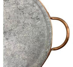 Forma Pedra Sabão Pizza Grelha Carne Alça em Cobre Val Pedra Sabão