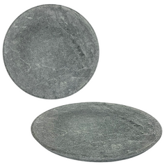 Prato Raso Redondo 28cm em Pedra Sabão Val Pedra Sabão
