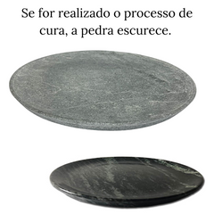 Prato Raso Redondo 28cm em Pedra Sabão Val Pedra Sabão