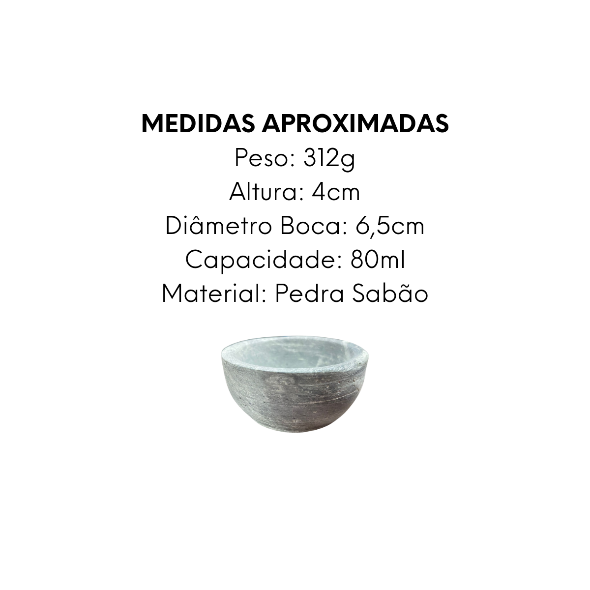 Cumbuca de Pedra Sabão 80ml - A Gourmet