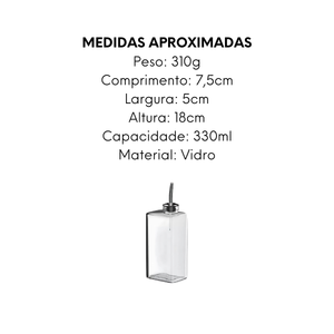 Azeiteiro ou Vinagreiro Galão em Vidro 330ml - A Gourmet