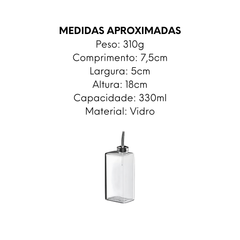 Azeiteiro ou Vinagreiro Galão em Vidro 330ml - A Gourmet
