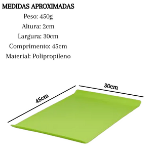 Bandeja Servir Verde PP VemPlast
