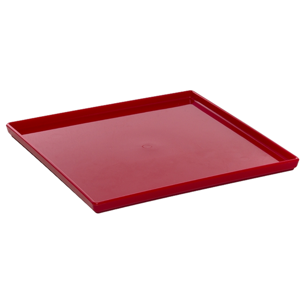 Prato square vermelho quadrado polipropileno VemPlast