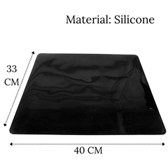 Tapete Culinário em Silicone Anti-aderente Preto VemPlast