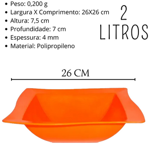 Tigela Saladeira Moove M Polipropileno Laranja VemPlast