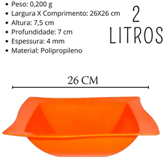 Tigela Saladeira Moove M Polipropileno Laranja VemPlast