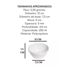 Tigela Sopeira Cheff 250ml em Polipropileno VemPlast
