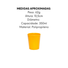 Copo de Polipropileno amarelo 350ml - A Gourmet