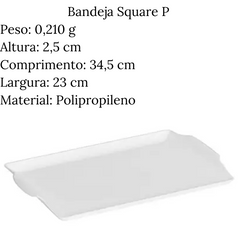 Bandeja Square Branco em Polipropileno VemPlast