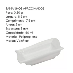 Molheira Shoyu Branca 60ml em Polipropileno VemPlast