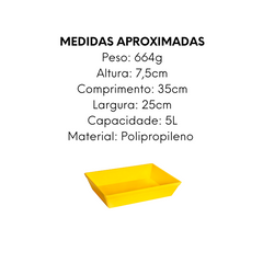 Travessa Stillo G Amarela Polipropileno - A Gourmet