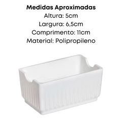 Porta Sachê Ellegance Branco em Polipropileno VemPlast