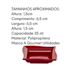 Molheira Moove Vermelha Porta Shoyu VemPlast