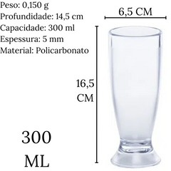 Copo Tulipa para Chopp em Policarbonato VemPlast