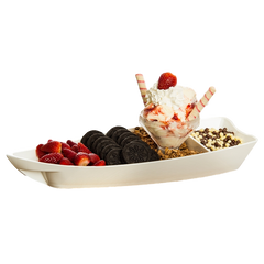 Barca Sushi e Açai P 600ML em Policarbonato Branca VemPlast