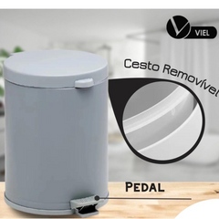 Lixeira Banheiro C/ Pedal E Recepiente Plastico 4,5 L Viel