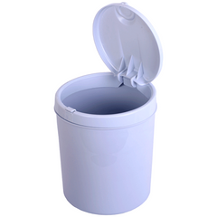 Lixeira Multiuso Branca Redonda C/ Tampa Clicar 6L Viel