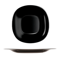 Prato Sobremesa Preto 19cm Carine Noir Day Home