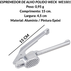 Espremedor de Alho em Aço Inox Weck
