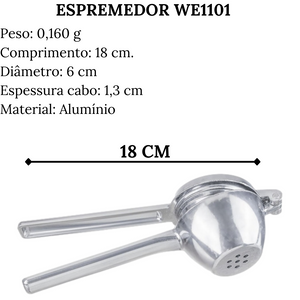 Espremedor de Limão em Aluminio plus Polido Weck