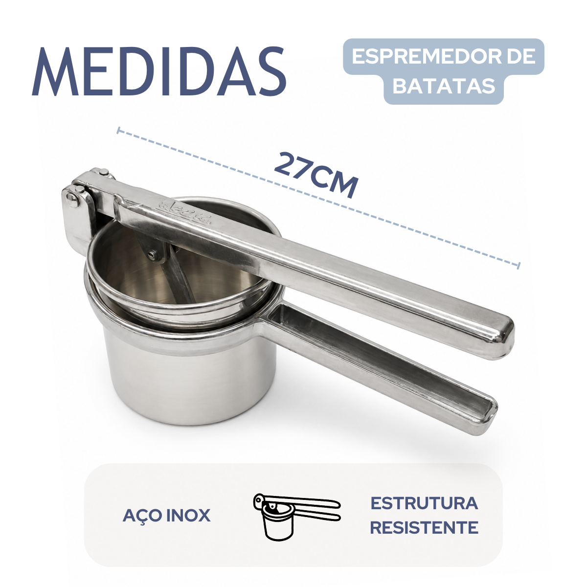 Amassador de Batata Profissional Aluminio