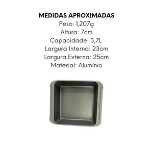 Assadeira Quadrada Weck Preta 3,7L Weck
