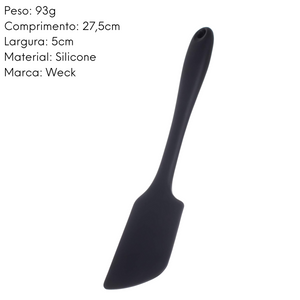 Espátula pão duro de Silicone Preta Weck