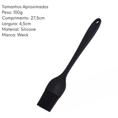 Pincel de Silicone Preto 27,5cm Weck