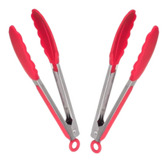 Pegador de Aço Inox Vermelho Ponta de Silicone Weck