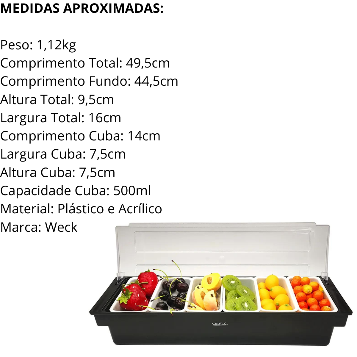 Porta Condimento Com 6 Divisórias - A Gourmet