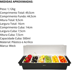Porta Condimento Com 6 Divisórias - A Gourmet