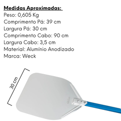 Pá de Pizza Para Enfornar em Aluminio Anodizado - A Gourmet