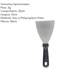 Espátula Raspadora em Aço Inox Cabo Polipropileno Weck