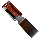 Espátula Curva em Aço Inox Cabo de Madeira - A Gourmet