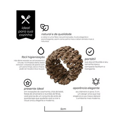 Anel de Guardanapo de Fibra Natural Mimo Style