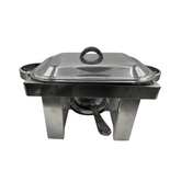 Rechaud Retangular Pequeno de Aço inox 1,3L - A Gourmet