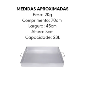 Forma Assadeira Hotel Retangular N08 23L - A Gourmet