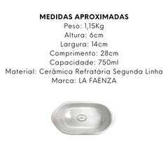Assadeira Retangular Segunda Linha N1 750ml - A Gourmet