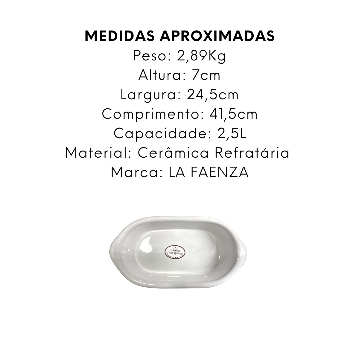 Assadeira Segunda Linha N4 de Ceramica 2,5L - A Gourmet