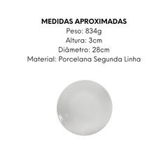 Prato Raso Coup Bianco 28cm Segunda Linha - A Gourmet