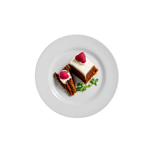 Prato de Sobremesa Flat Bianco 21cm Segunda Linha - A Gourmet