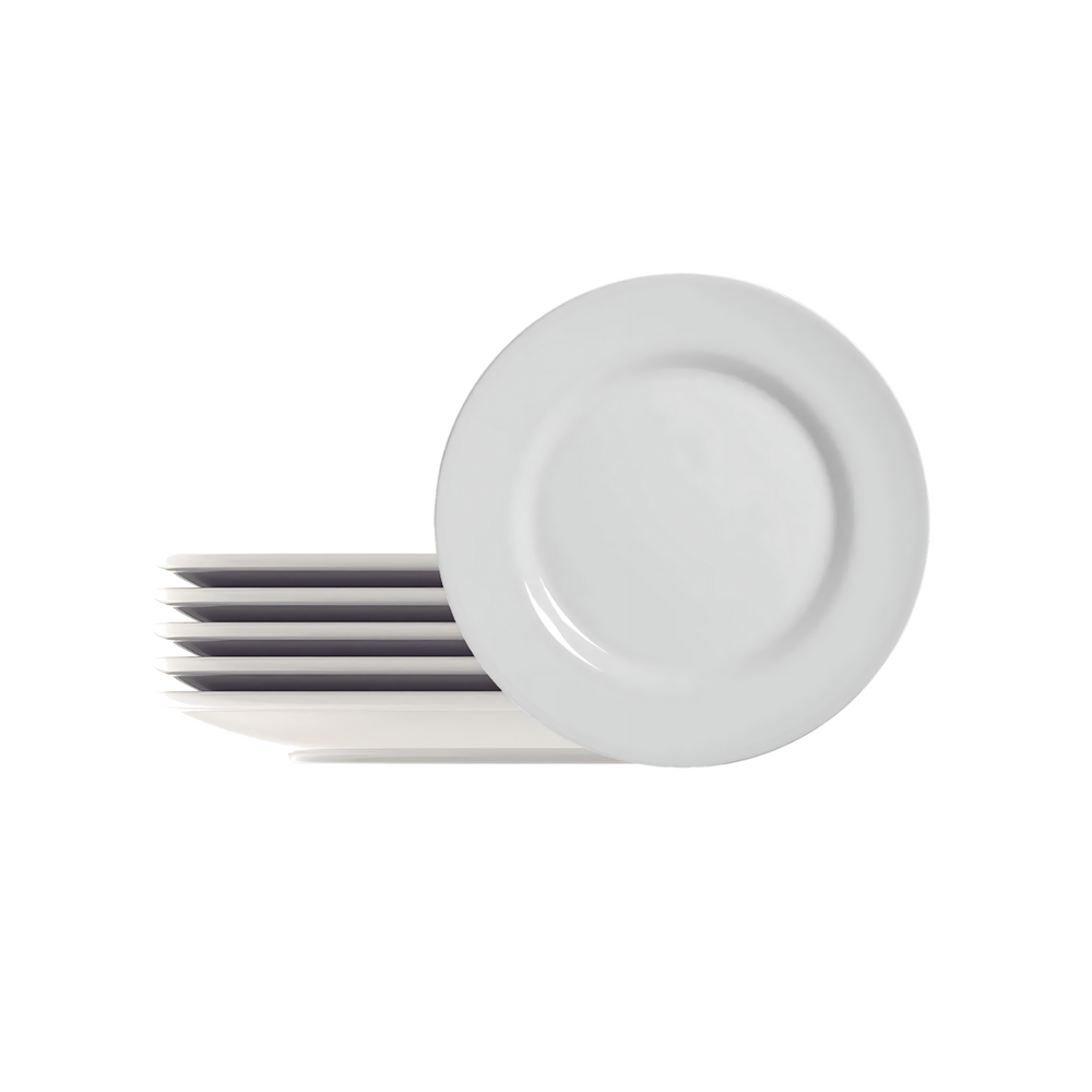 Prato de Sobremesa Flat Bianco 21cm Segunda Linha - A Gourmet
