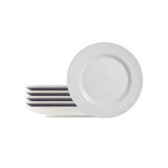 Prato de Sobremesa Flat Bianco 21cm Segunda Linha - A Gourmet